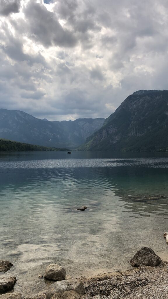 The clear waters of Lake Bohinj