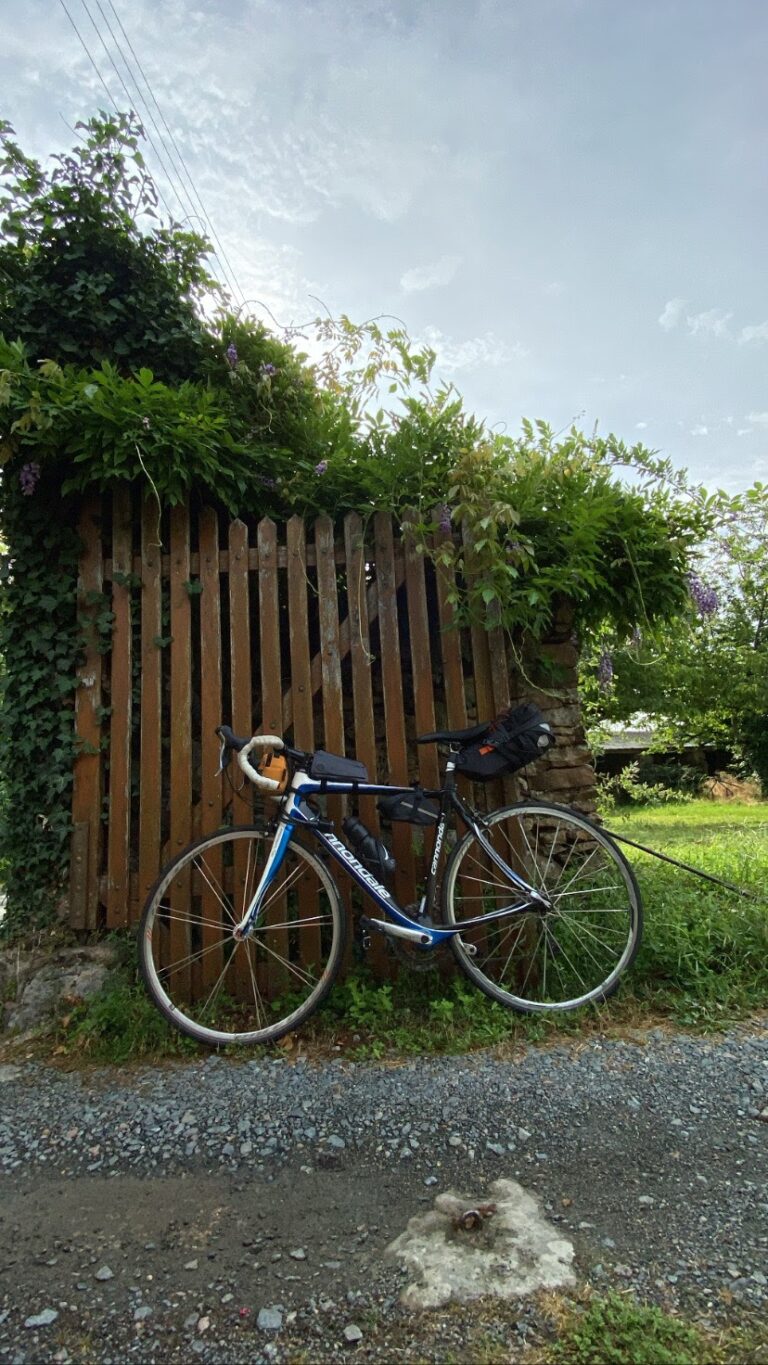 Bike against a fence in Brittany