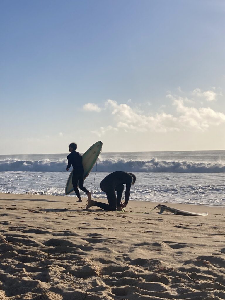 Surfers in Peniche, Portugal - Portugal by van