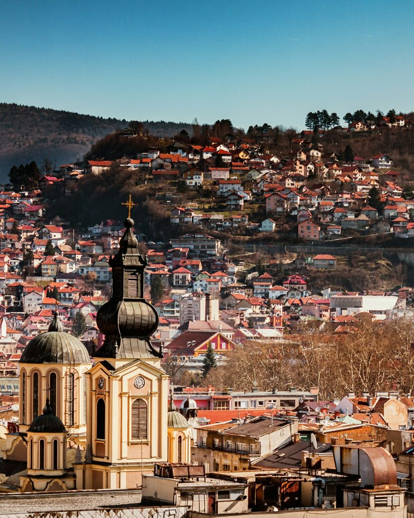 Sarajevo from an aerial viewpoint